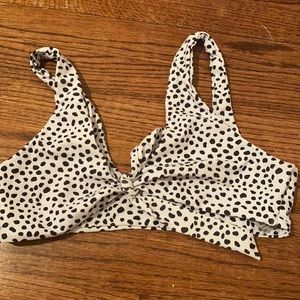 Polka dot bikini swim top